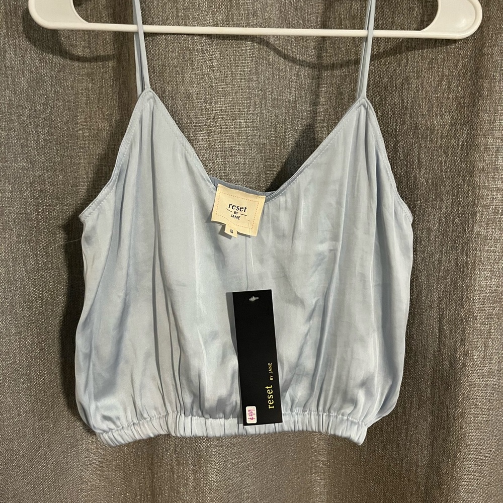 Light Blue Women's Camisole Crop Top